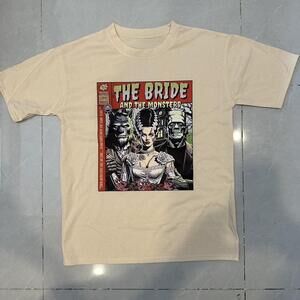 Cream The Bride Of Frankenstein And The Monsters Comic Book Tee